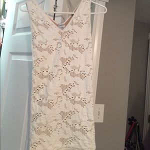 White tight bodycon Bebe dress