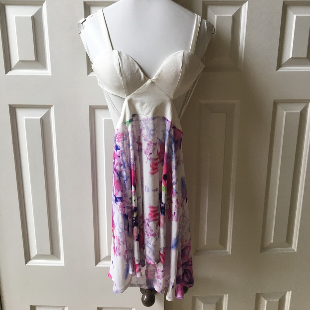 Showpo floral cutout dress