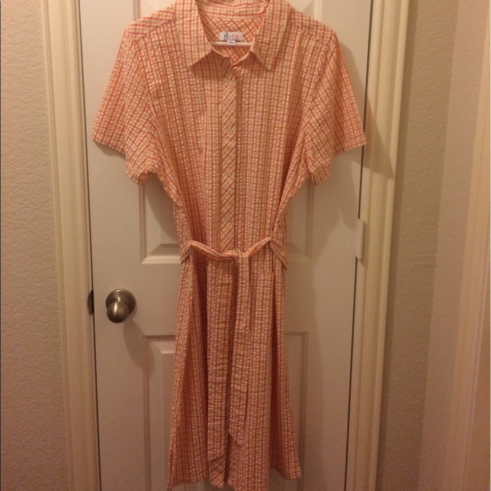Seersucker shirtdress