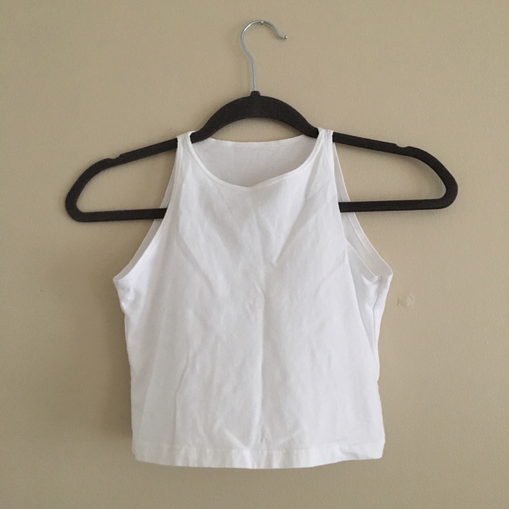 American Apparel white cropped top