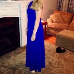 Cobalt Blue, Cotton, Maxi Dress