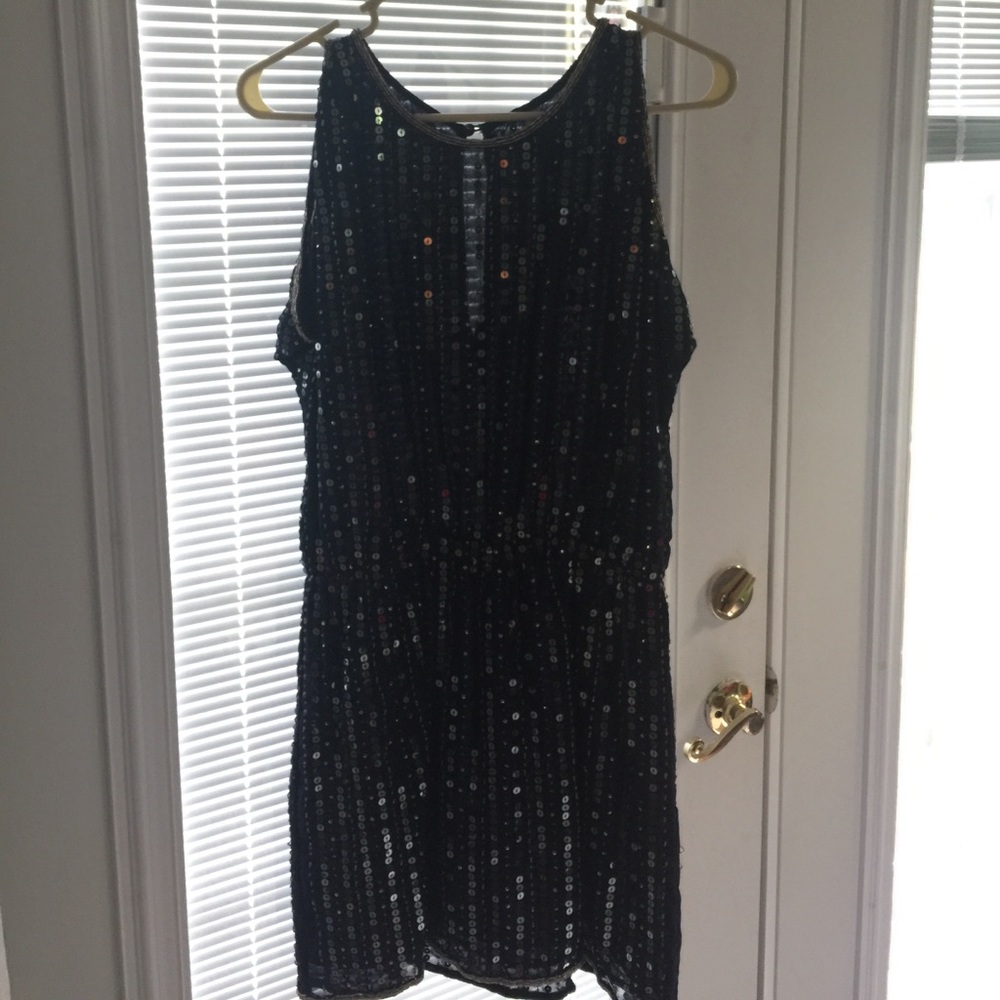 Navy and Gold Sequin dress