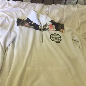 PINK half-zip hoodie