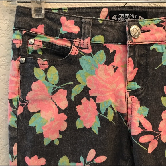 Celebrity Pink Girls Floral Jeans - Picture 2 of 5