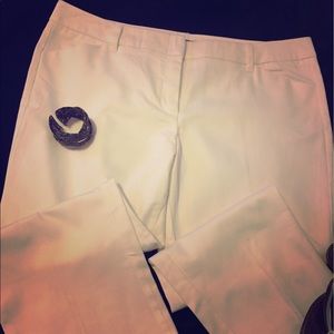 White tailored Capri pants
