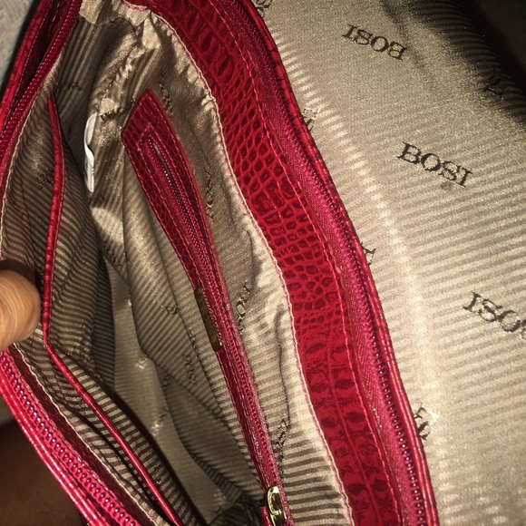 Red Bosi Women\'s Leather Backpack main image 4