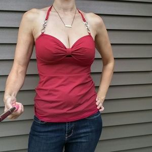 Michael Kors Halter Tankini Swim Top Size 6