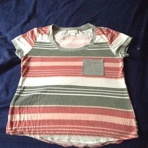 A striped pocket tee