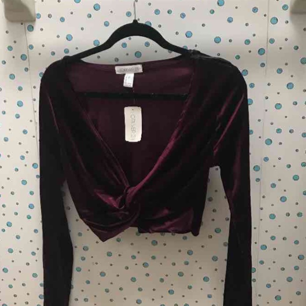 Velvet Twist Crop Top