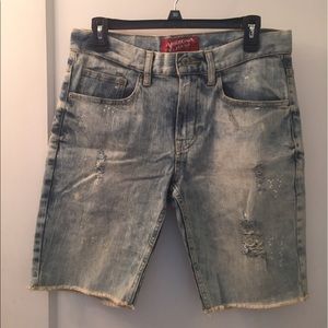 Men's acid wash shorts