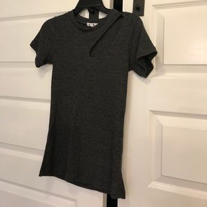 LNA Gray Ribbed T