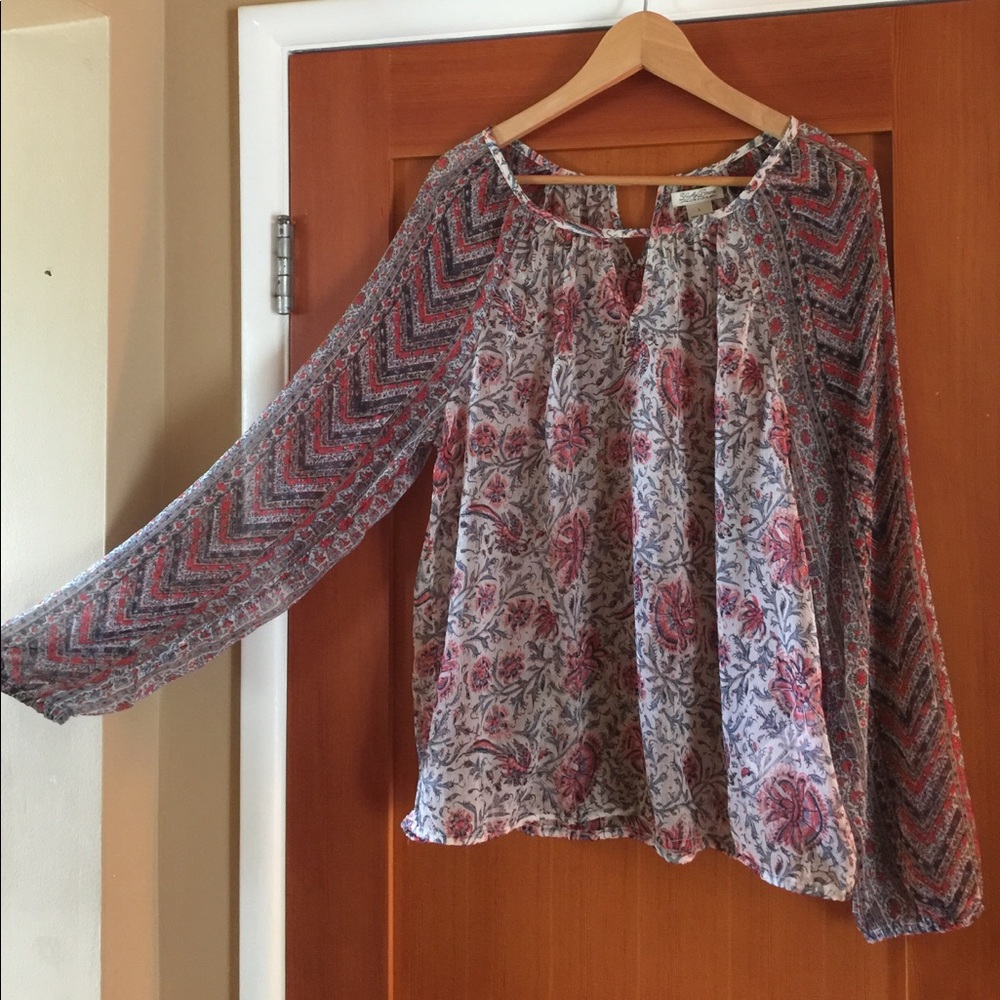 Sheer pullover, peasant blouse