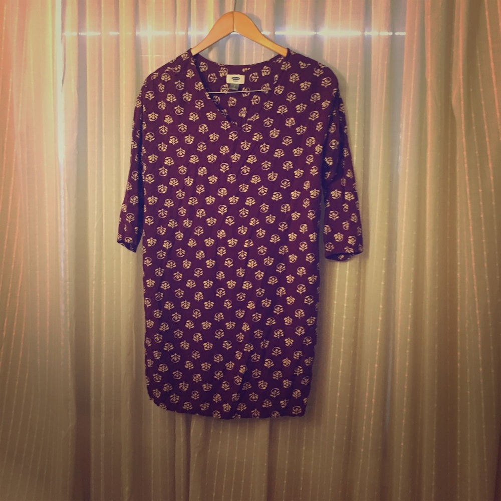 Maroon tunic dress