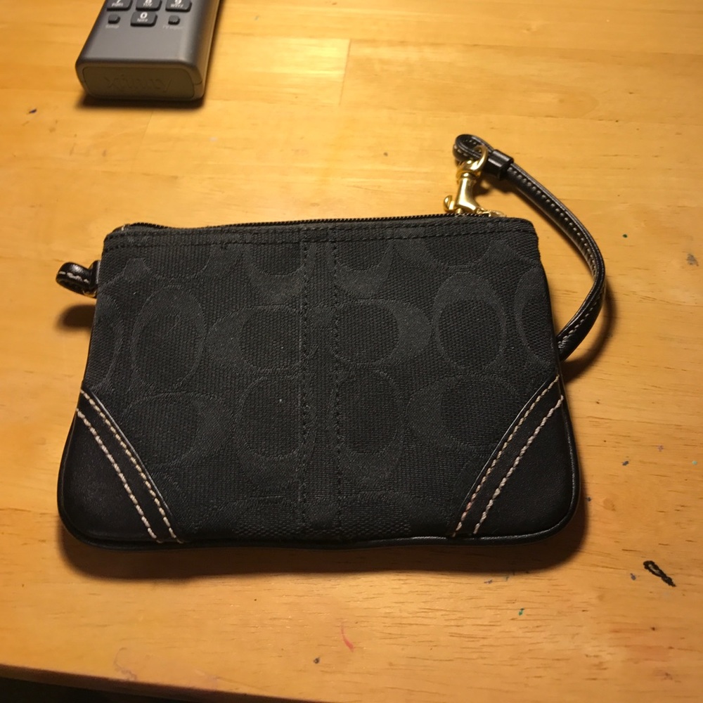 black coach wristlet