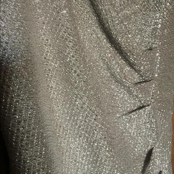 Adrianna Papell Metallic One-Shoulder Gown size 2 - Picture 8 of 8