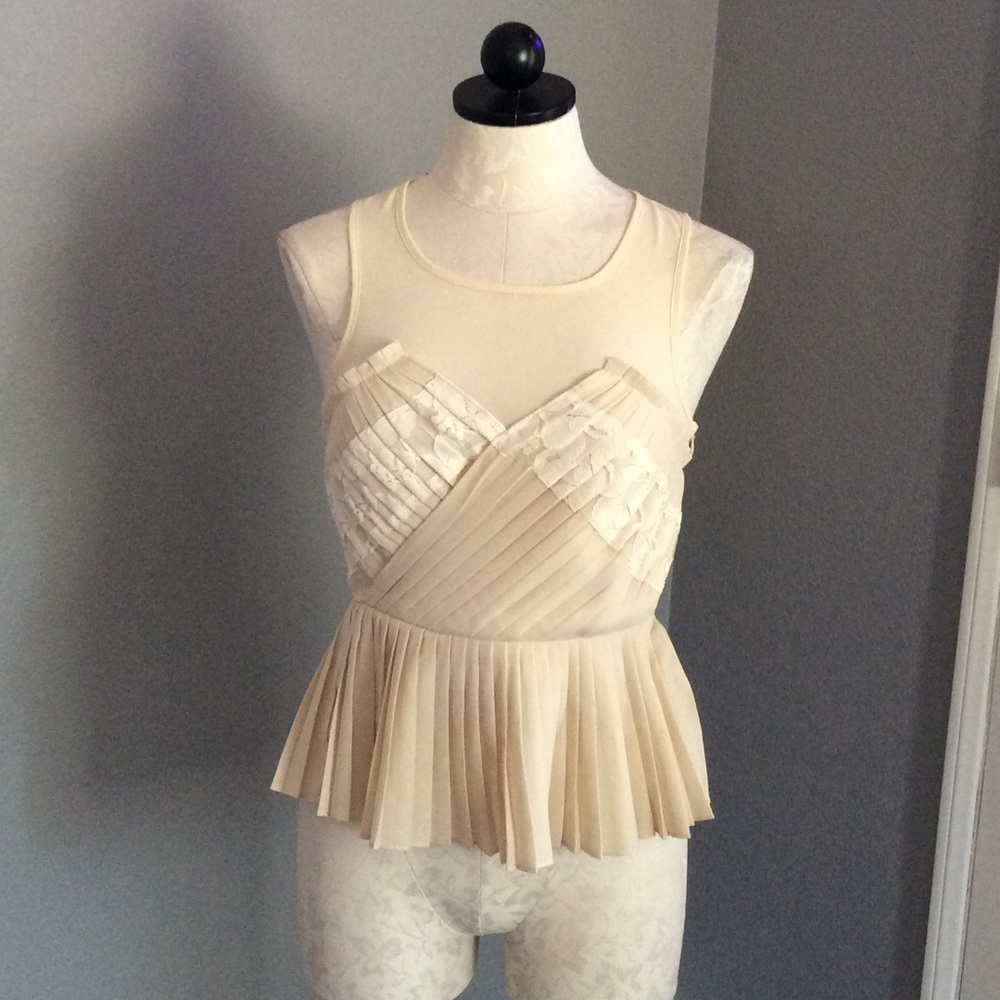Pins & Needles Pleated Heartshape Top