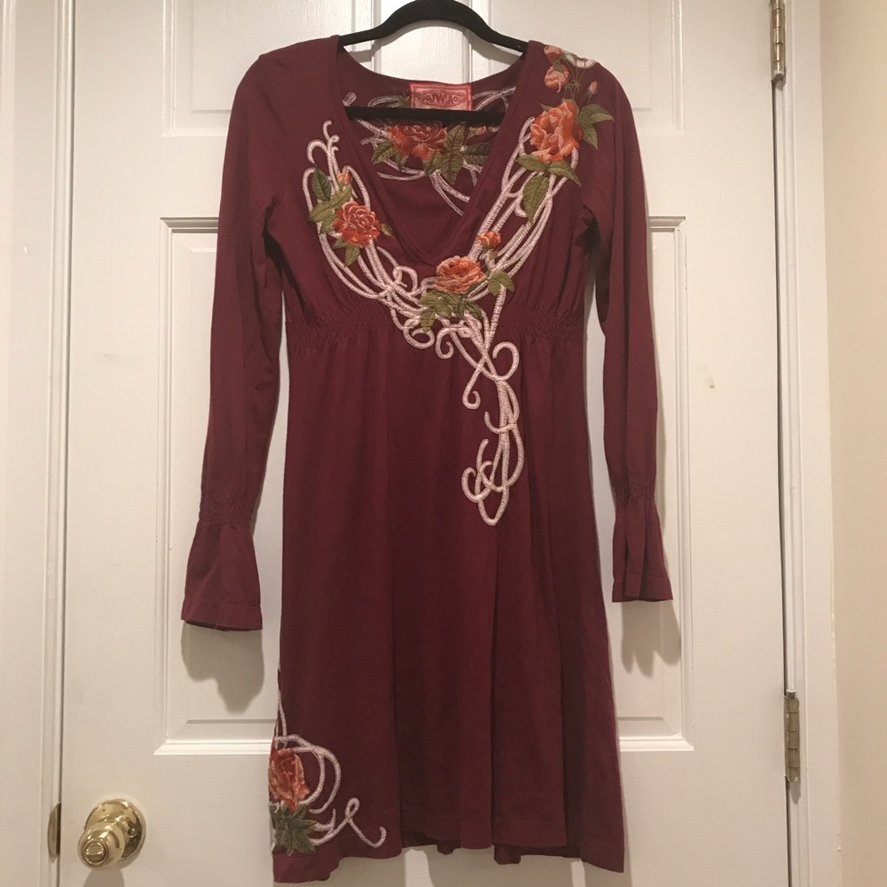 Johnny Was JWLA Embroidered Dress
