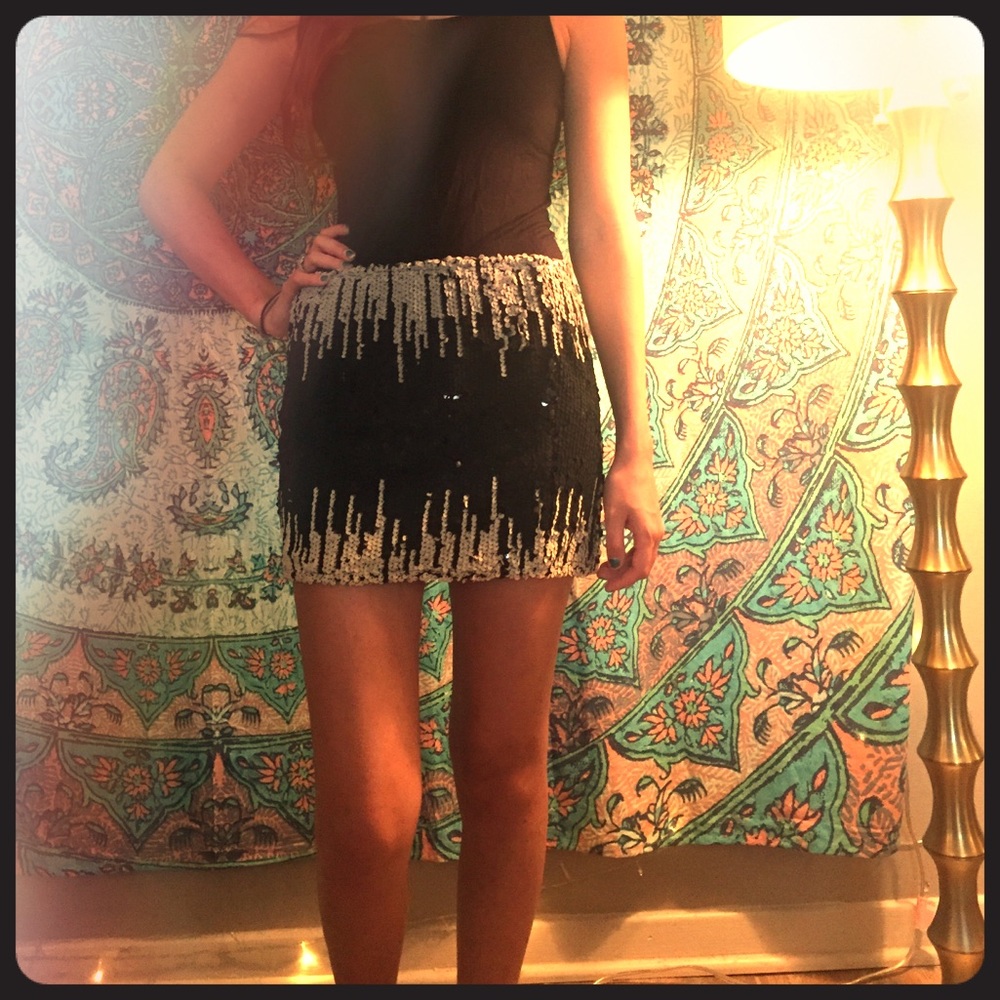 Sequin mini skirt