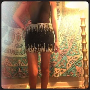 Sequin mini skirt