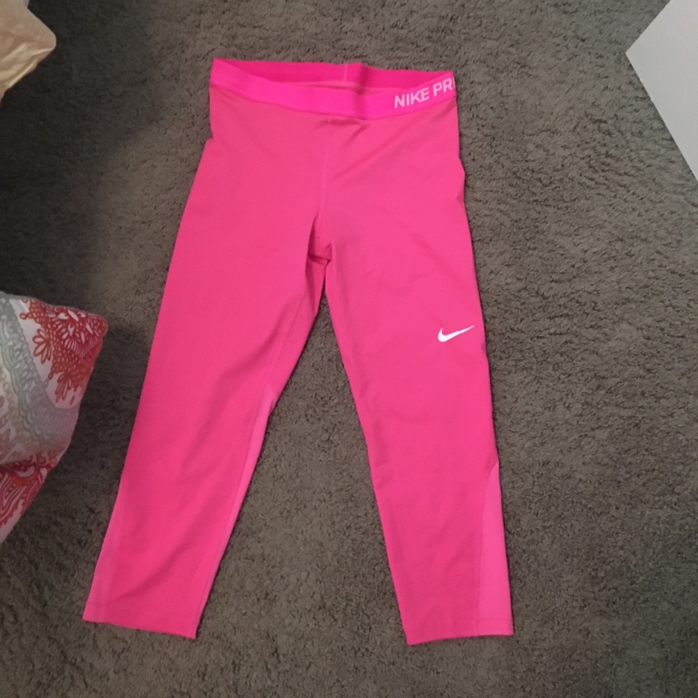 Neon Pink Nike Pro Leggings