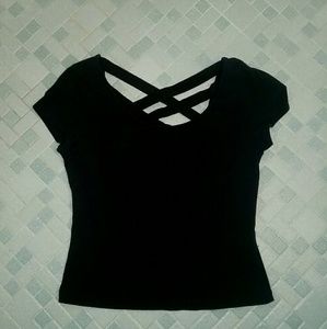 Crisscross back crop top