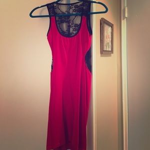 Bebe Red Spandex Dress