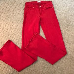 Mother Red Flare Jeans