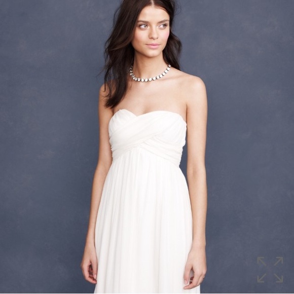 NEw JCrew taryn wedding dress silk summer $550 - Picture 2 of 5