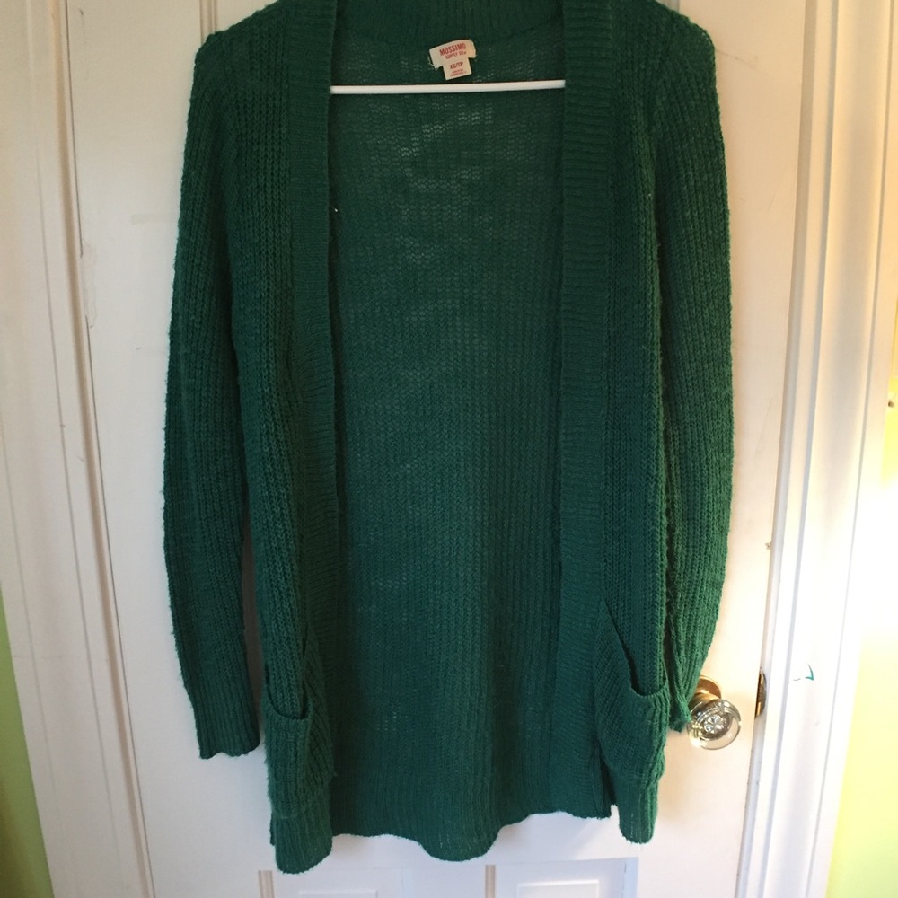 Forest green cardigan