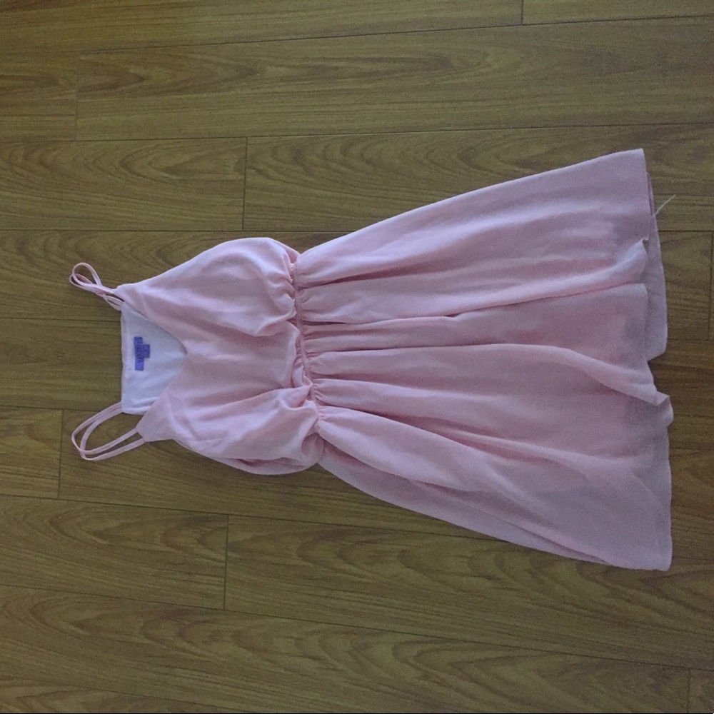 Pink chiffon dress