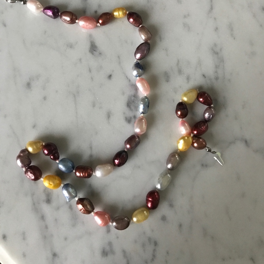 Multicolored baroque pearls