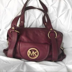 Michael Kors Fulton Purple Shoulder Purse
