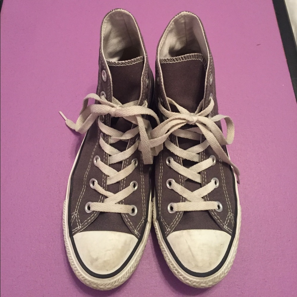 FIRM▪️Gray Converse High Tops. Great Condition!
