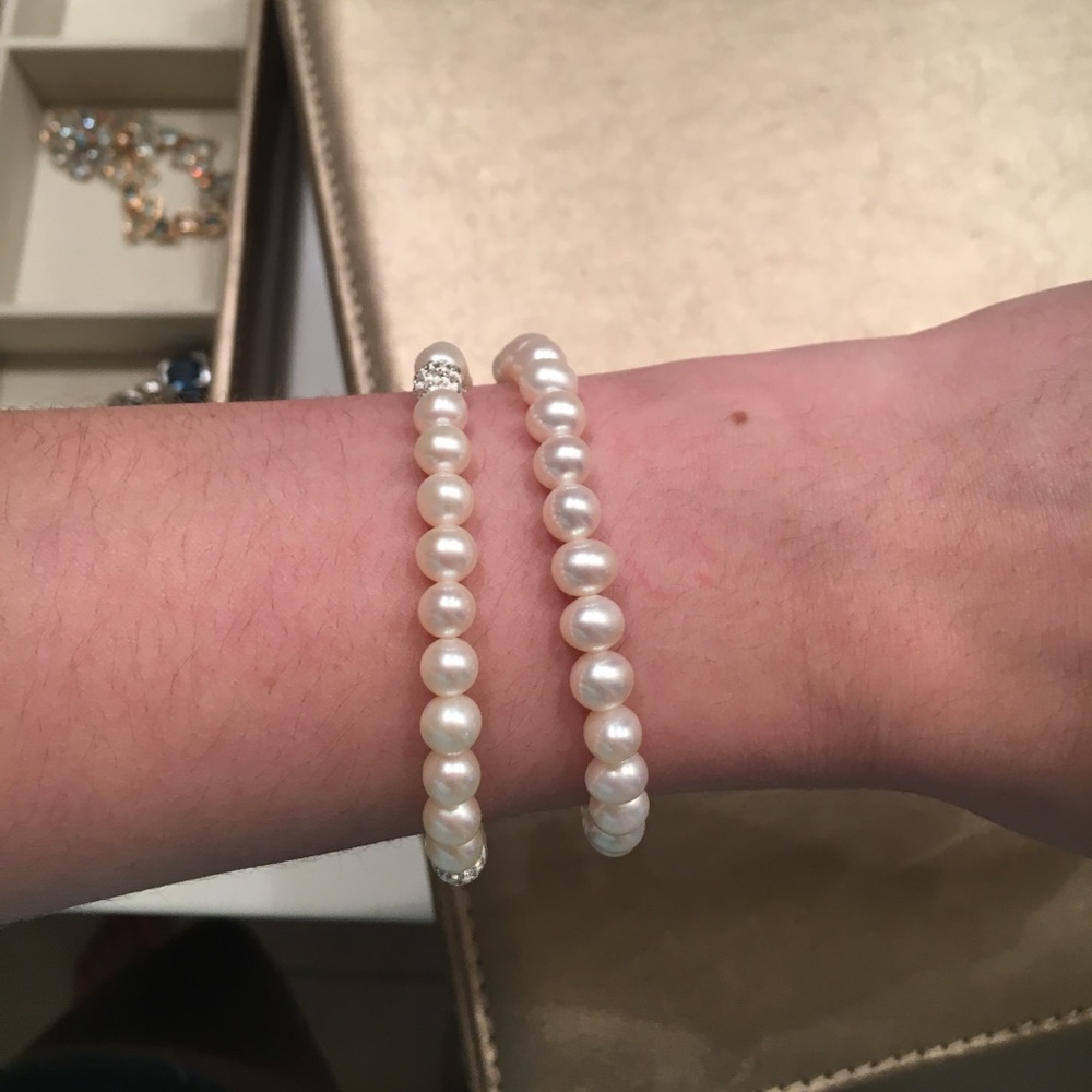 Natural Pearl and crystal bracelets