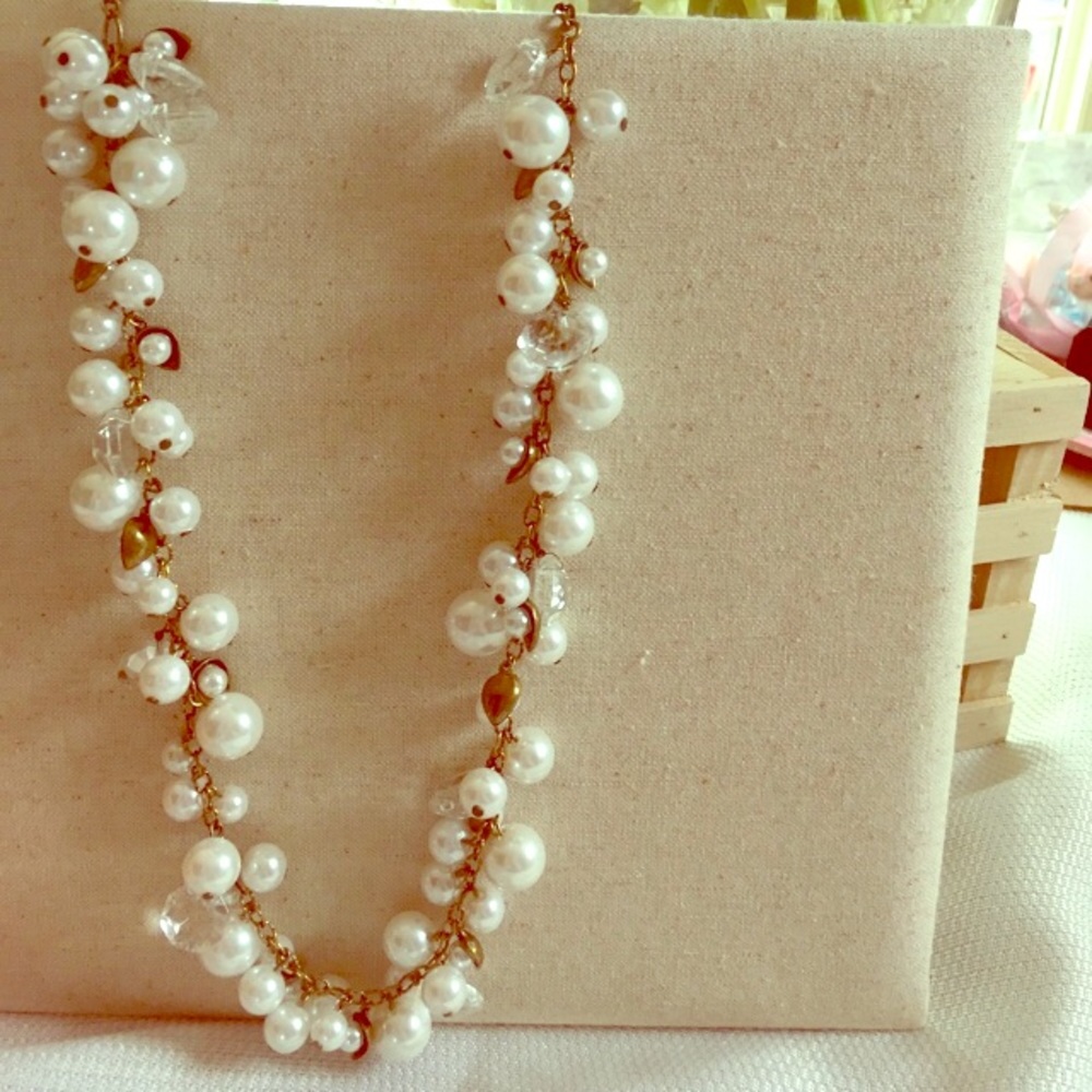 Chloe +Isabel Pearl Crystal Drops Necklace