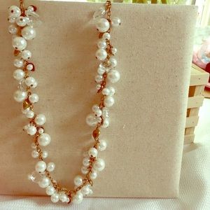 Chloe +Isabel Pearl Crystal Drops Necklace