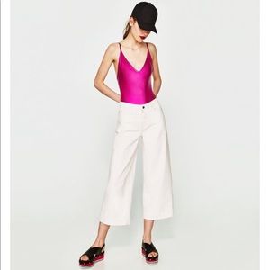 Zara Metallic Pink Bodysuit