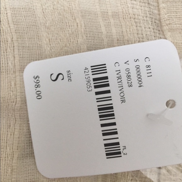 • Free People • Oversized Peach Cream Button Top • - Picture 4 of 6