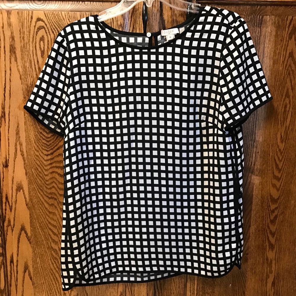 checkered JCrew tshirt