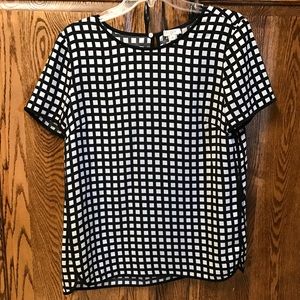 checkered JCrew tshirt