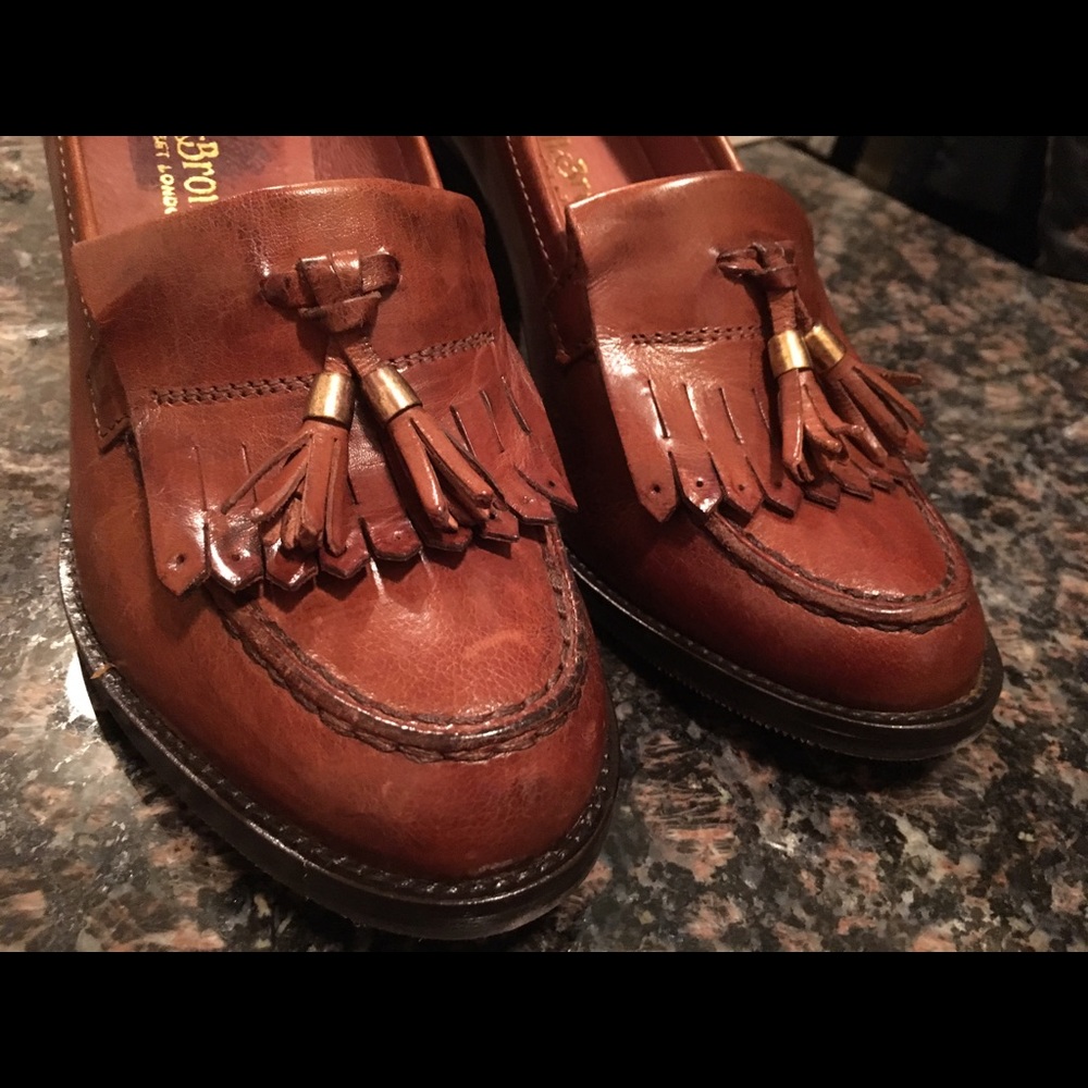 Russell & Bromley heeled fringe and tassel loafers