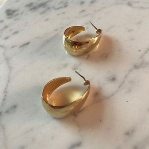 Vintage gold-toned 70's hoops