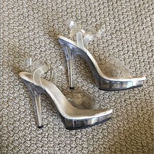 Clear competition heels