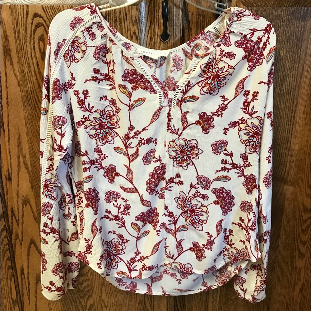 Floral boho blouse
