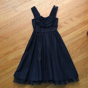 Girls from Savoy 50s plum party dress.