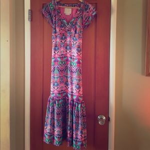 Multi color pullover maxi dress