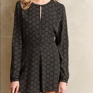 Anthropologie Harlyn honeycomb romper