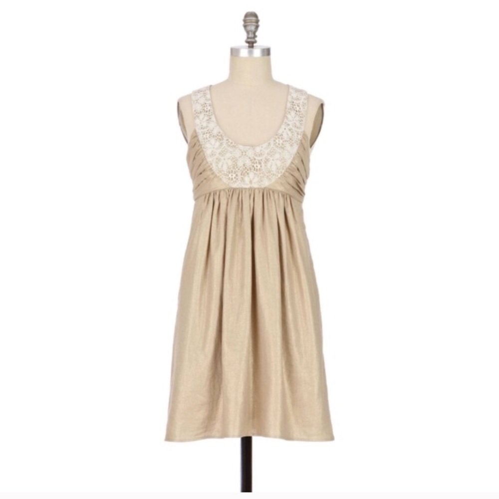 Beautiful gold dress from Anyhropologie