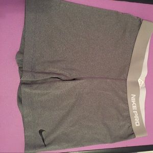 Grey Nike Pro Compression Dri-Fit long short