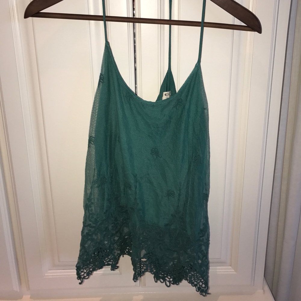 Green tank top